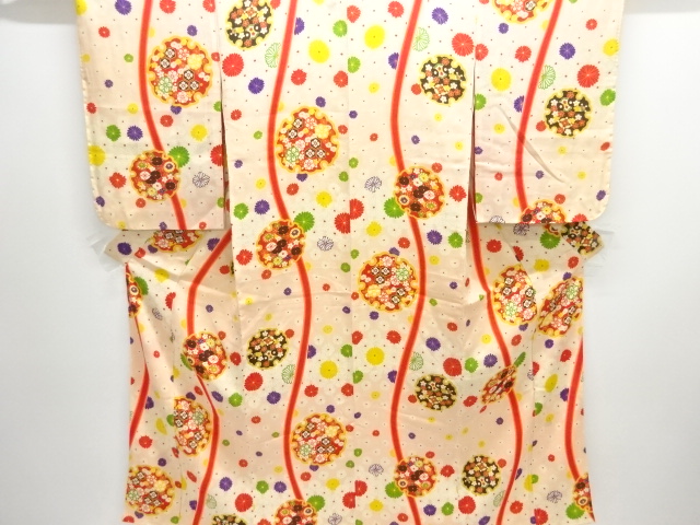 Japanese Kimono / Chirimen Kinsha Silk